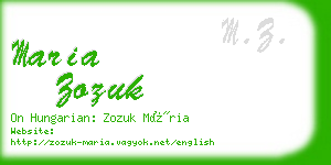 maria zozuk business card